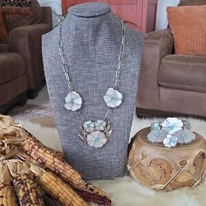 Fabulous Native American Zuni Handmade Turquoise Necklace 🩵🎁🩶